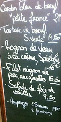 argentoratum menu suggestions